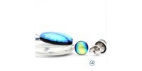 Pendentif & Boucles d'oreilles en verre dichroïque